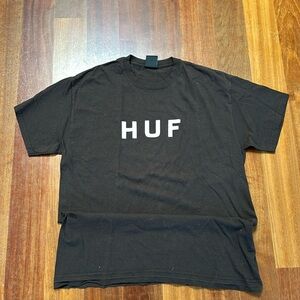 HUF brown men’s crew neck t-shirt size L